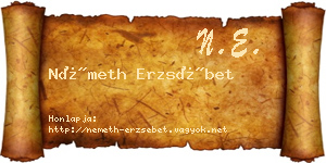 Németh Erzsébet névjegykártya